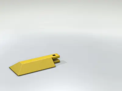 Yellow guide barriers  3D Model Pack