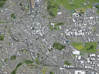 Aachen Low-poly 3D model