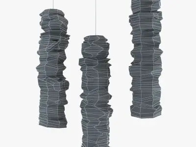 Terzani Shar Pei Ceiling Light 3D model