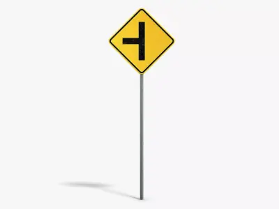 Crossing Sign Low-poly 3D model