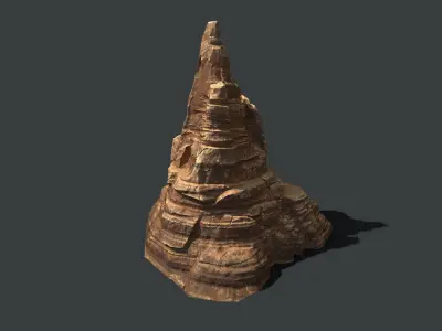 Red Rock Sandstone Pbr 1 Low-poly 3D model