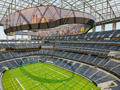 SoFi Stadium California USA  Low-poly 3D model