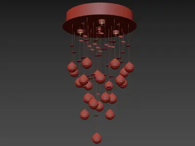 Chandelier Flusso L 1 4 25 601 N 3D model