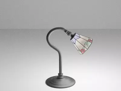 desk and wall lamp Low-poly 3D model