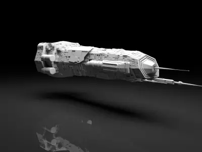 Sci-fi spaceship - Narwhal 3D model