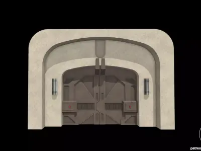  Star Wars Nikto Outpost Door Diorama for 4 and 6 inch figures  3D print model