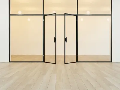 Glass partition door Set 40 Low-poly 3D model