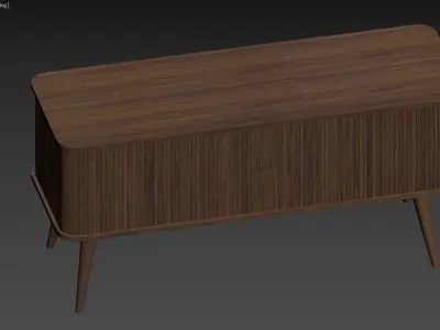 SIDEBOARD BARBIER WALNUT 3D model