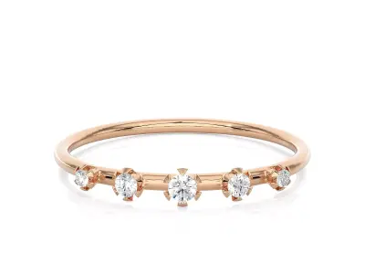 Light Minimalist Diamond Ring 3D print model