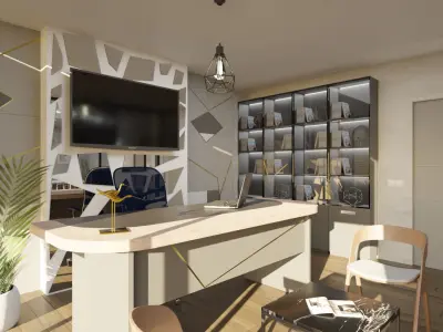 Office modern home 3D model