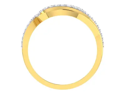 Solitaire Women Engagement Bypass Rings 3D print model 3