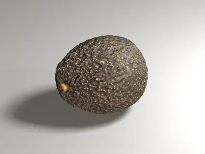 Avocado - Photorealistic Scan  Low-poly 3D model