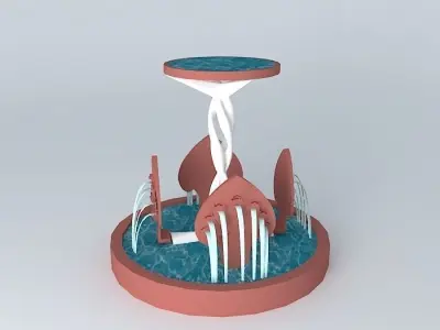 Original fountain Naga 3D model