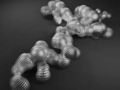 Simple Universal Organic Blob Sculpture Low-poly 3D Low-poly 3D model