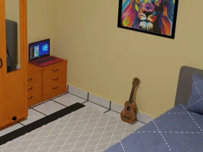 Modern bedroom 3D model