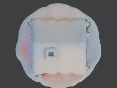 Cartoon Christmas Gingerbread House 3D Model Low-poly 3D model