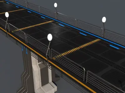 Sci Fi Bridge 3D model