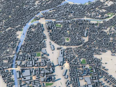 Zurich City Switzerland 3D model