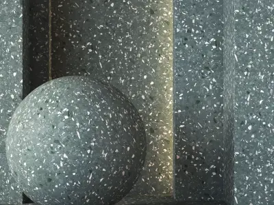 Mid Green Terrazzo Texture 4K -Seamless Texture