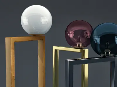 VeniceM mondrian glass floor lamp 3D model