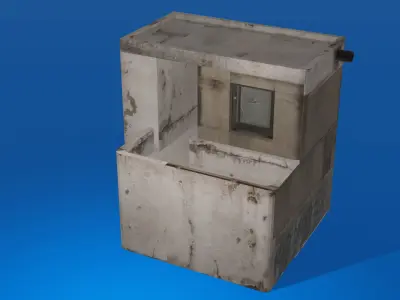Derelict building Low-poly 3D model purchase