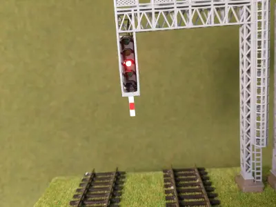 H0 scale PKP single Signal Bridge - resin 3D print model