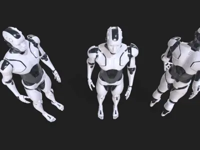 AI commercial robots 3D model