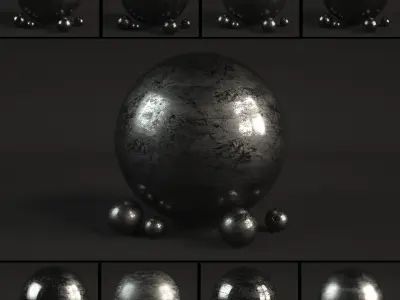 60 Metal Materials for Cinema4d Octane Render Texture