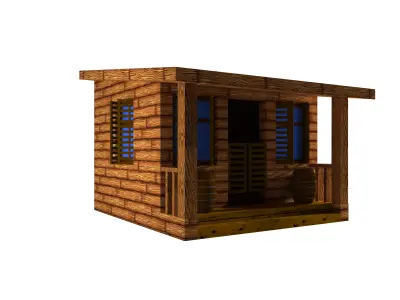 cowboy house mini Low-poly 3D model