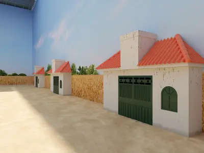 Squid Game 123 doll game scene 3D model