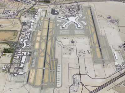 Abu Dhabi - Airport - AUH Low-poly 3D model