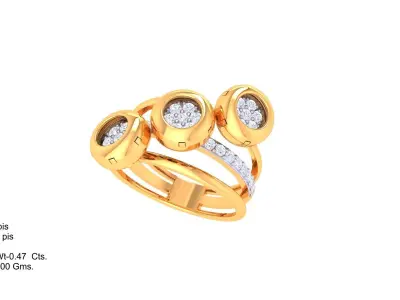 Women Ring Render 3dm STL OBJ FBX Details  3D print model 7
