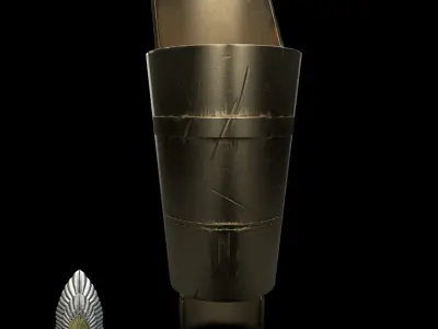 Mandalore the Ultimate forearm  star wars 3D digital dl 3D print model