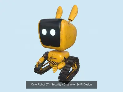 04 Cute Robot Collection - Supports - Character SciFi Design 3D Model Pack