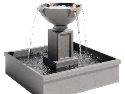Rittenhouse Garden Water Fountain 3D model