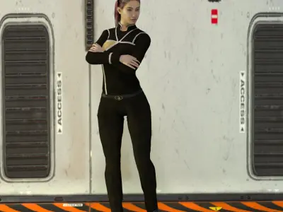 Army Of Light Uniform for La Femme 2 for Poser 3D model