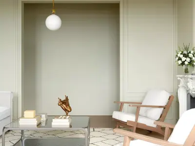 French-style living room 3D model