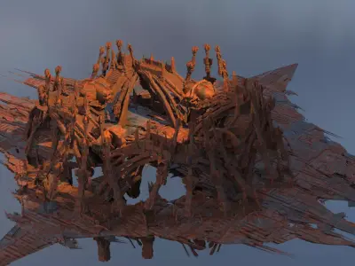 Desert Arrakis arena Ruins  3D model
