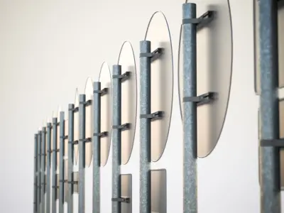 Road sign set 3D model