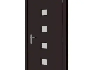 Plastic door 09 3D model