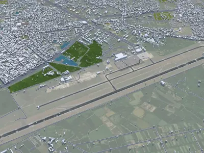Hai Phong Vietnam 30km Low-poly 3D model