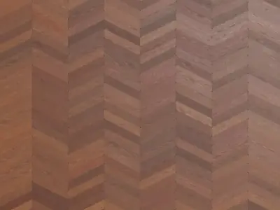 Classic Teak Chevron Parquet Flooring PBR Seamless Texture