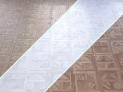 Parquet - Laminate - Wooden floor 3 in 1 Low-poly 3D model 4