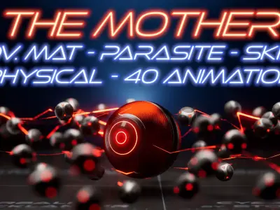 Cyberball MOTHER Low-poly 3D model