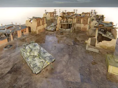 Ruined Scene 3D model