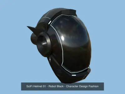 08 SciFi Helmet Collection A - Character Design Fashion 3D Model Pack