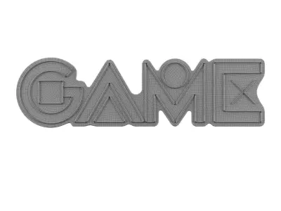 GAME Neon Sign 3D model
