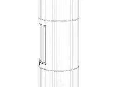 White Standing Fireplace 3D model