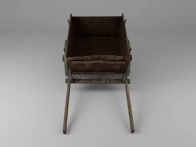 Donkey Cart Martin 3D model