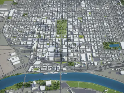 Sacramento  Low-poly 3D model